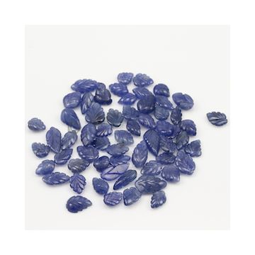 8.60 x 6.80 mm to 14.70 x 7.80 mm - Medium Blue Sapphire Leaf Shape - 59 Pieces - 132.05 carats (SCar1072)
