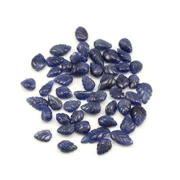 8.80 x 7 mm to 16.70 x 8 mm - Dark Blue Sapphire Leaf Shape - 50 Pieces - 143.80 carats (SCar1074)