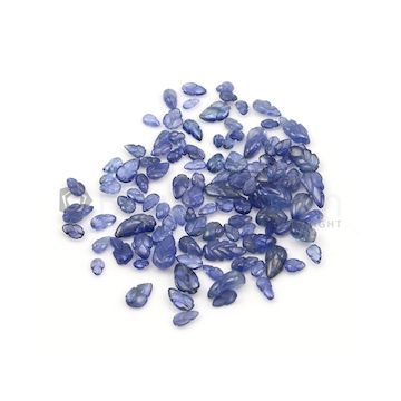 3.50 x 2.70 mm to 8 x 4.50 mm - Medium Blue Sapphire Leaf Shape - 105 Pieces - 27.64 carats (SCar1075)