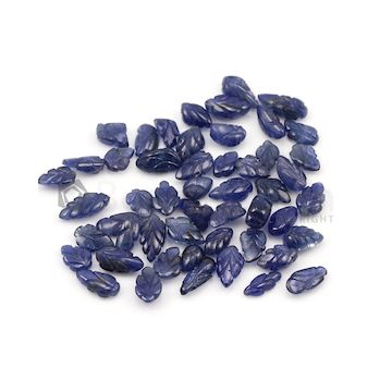 6.60 x 4.50 mm to 10.50 x 5 mm - Dark Blue Sapphire Leaf Shape - 51 Pieces - 51.05 carats (SCar1076)