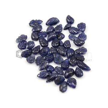 6.90 x 4 mm to 10.60 x 5.50 mm - Dark Blue Sapphire Leaf Shape - 49 Pieces - 62.23 carats (SCar1077)