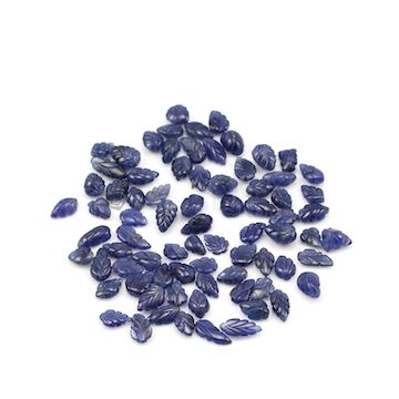 7.50 x 5.80 mm to 12.50 x 5.90 mm - Dark Blue Sapphire Leaf Shape - 77 Pieces - 117.04 carats (SCar1080)