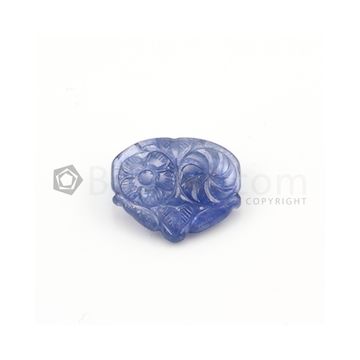 18.20 x 21 mm - Medium Blue Unheated Sapphire Flower Shape - 1 Piece - 20.02 carats (SCar1084)