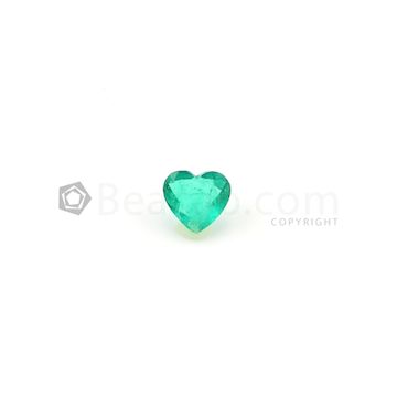 9.50 x 10.10 mm - Medium Green Emerald Heart Shape - 1 Piece - 2.48 carats (EmCS1003)