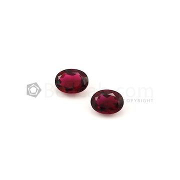 11.30 x 8.40 mm to 11 x 8.30 mm - Dark Pink Tourmaline Oval Cut - 2 Pieces - 6.22 carats (ToCS1039)