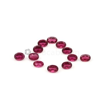 10.30 x 7.30 mm to 10.60 x 7.30 mm - Medium Pink Tourmaline Oval Cut - 12 Pieces - 30.46 carats (ToCS1040)