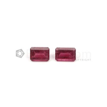 13.40 x 9.90 mm to 14.30 x 9.60 mm - Medium Pink Tourmaline Emerald Cut - 2 Pieces - 14.83 carats (ToCS1049)