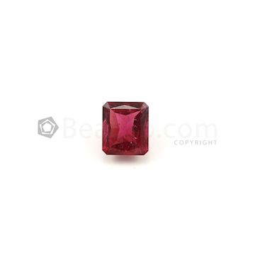 12.40 x 10.70 mm - Dark Red Tourmaline Emerald Cut - 1 Piece - 6,75 carats (ToCS1058)