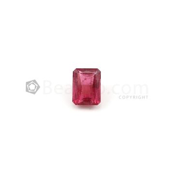 12.50 x 9.60 mm - Dark Pink Tourmaline Emerald Cut - 1 Piece - 6.14 carats (ToCS1064)