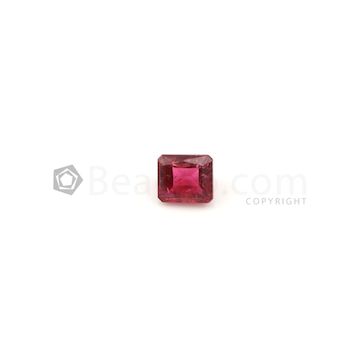 8.40 x 7.30 mm - Dark Pink Tourmaline Emerald Cut - 1 Piece - 2.56 carats (ToCS1095)