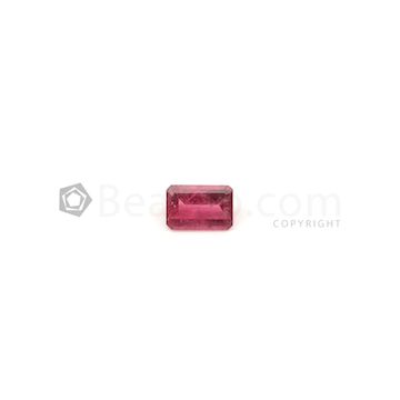 9 x 6 .10 mm - Medium Pink Tourmaline Emerald Cut - 1 Piece - 1.65 carats (ToCS1107)