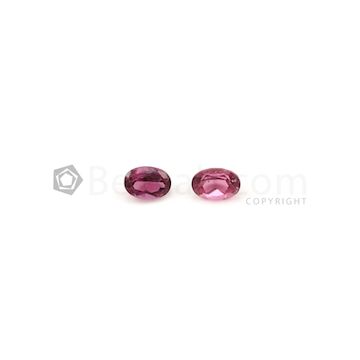 7.40 x 5.30 mm to 7.20 x 5 mm - Light Pink Tourmaline Oval Cut - 2 Pieces - 1.87 carats (ToCS1124)