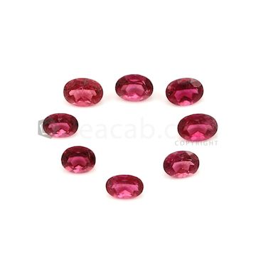 7.50 x 5.50 mm to 8.50 x 6.40 mm - Dark Pink Tourmaline Oval Cut - 8 Pieces - 23.85 carats (ToCS1126)
