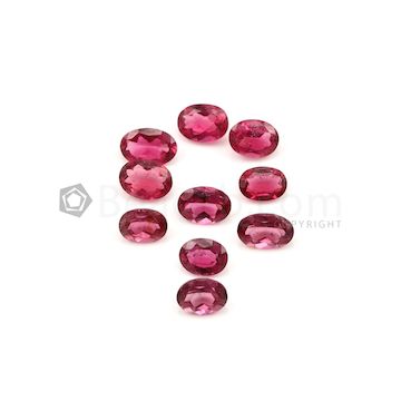 8.10 x 6 mm to 9.90 x 6.70 mm - Medium Pink Tourmaline Oval Cut - 10 Pieces - 15.29 carats (ToCS1129)