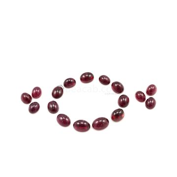 10 x 8 mm to 13 x 10 mm - Dark Pink Tourmaline Oval Cabochons - 17 Pieces - 68.82 carats (ToCab1020)