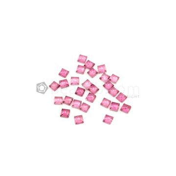 5 x 5 mm - Medium Pink Tourmaline Sugarloaf Cabochons - 28 Pieces - 21.12 carats (ToCab1098)