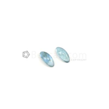 9.40 x 8.40 mm - Light Blue Tourmaline Marquise Cabochons - 2 Pieces - 13.91 carats (ToCab1099)