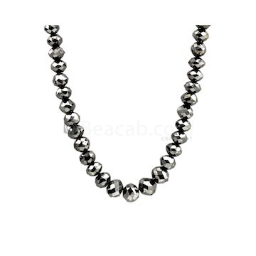 6 to 9 mm - Black Diamond Beads Faceted - 1 Line - 214.00 carats (BDIA1029)