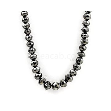 6.20 to 9.50 mm - Black Diamond Beads Faceted - 1 Line - 212.00 carats (BDIA1030)