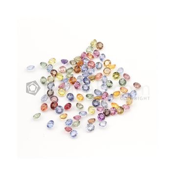 4 mm - Medium Tones Multi-Sapphire Round Cut Stones - 93 Pieces - 32.62 carats (MSCS1013)