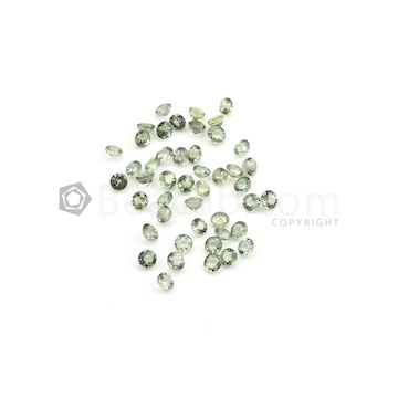 4 mm - Medium Green Multi-Sapphire Round Cut Stones - 46 Pieces - 17.95 carats (MSCS1016)