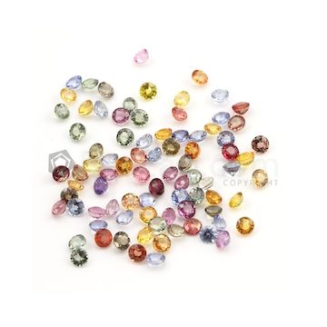 4 mm - Medium Tones Multi-Sapphire Round Cut Stones - 84 Pieces - 30.40 carats (MSCS1019)