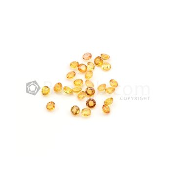 4 mm - Medium Yellow Multi-Sapphire Round Cut Stones - 26 Pieces - 8.93 carats (MSCS1021)