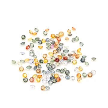 5 to 5.50 mm - Dark Tones Multi-Sapphire Round Cut Stones - 122 Pieces - 83.97 carats (MSCS1022)