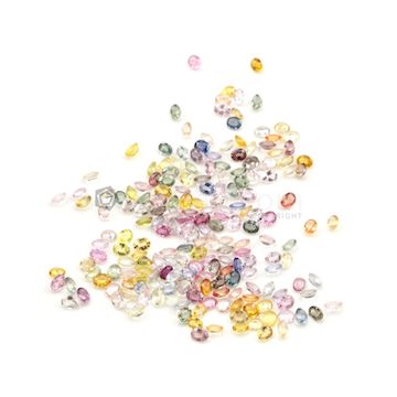 4 x 3 mm - Light Tones Multi-Sapphire Oval Cut Stones - 201 Pieces - 45.92 carats (MSCS1023)