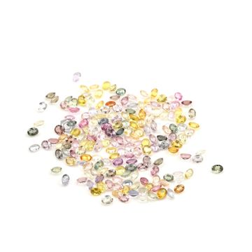 4 x 3 mm - Medium Tones Multi-Sapphire Oval Cut Stones - 177 Pieces - 41.44 carats (MSCS1024)
