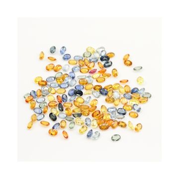6 x 4 mm - Dark Tones Multi-Sapphire Oval Cut Stones - 140 Pieces - 83.43 carats (MSCS1031)