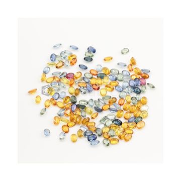 6 x 4 mm - Dark Tones Multi-Sapphire Oval Cut Stones - 152 Pieces - 87.96 carats (MSCS1032)