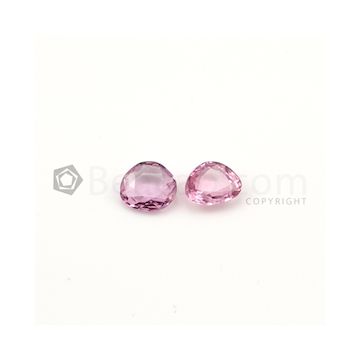 10.80 x 9.50 mm to 11 x 10.20 mm - Light Pink Multi-Sapphire Trillion Cut Stones - 2 Pieces - 7.54 carats (MSCS1035)