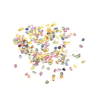 4 x 3 mm - Medium Tones Multi-Sapphire Pear Cut Stones - 180 Pieces - 40.51 carats (MSCS1037)