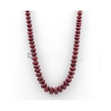 8 mm to 13 mm - Dark Red Carved Ruby - 1 Line - 463.54 carats (RCarB1022)