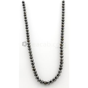 7.00 to 8.30 mm - Black Diamond Faceted Beads - 1 Line - 210.37 carats - BDIA1032