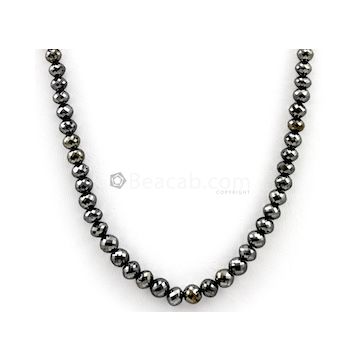 4.50 to 6.30 mm - Black Diamond Faceted Beads - 1 Line - 104.77 carats - BDIA1037