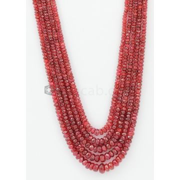 3.00 to 8.00 mm - Medium Purple-Red Spinel Faceted Beads - 5 Lines - 340.50 carats - SPNFB1004