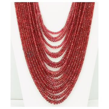2.50 to 2.50 mm - Medium Purple-Red Spinel Faceted Beads - 16 Lines - 1185.1 carats - SPNFB1006