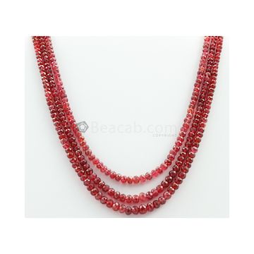 3.00 to 5.50 mm - Medium Purple-Red Spinel Faceted Beads - 3 Lines - 191.65 carats - SPNFB1007