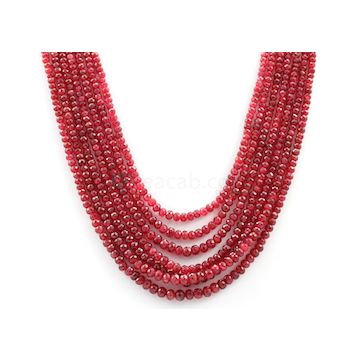 3.00 to 5.50 mm - Medium Purple-Red Spinel Faceted Beads - 7 Lines - 624.00 carats - SPNFB1008