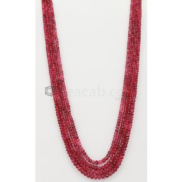 3.50 to 5.50 mm - Medium Purple-Red Spinel Faceted Beads - 4 Lines - 296.00 carats - SPNFB1009
