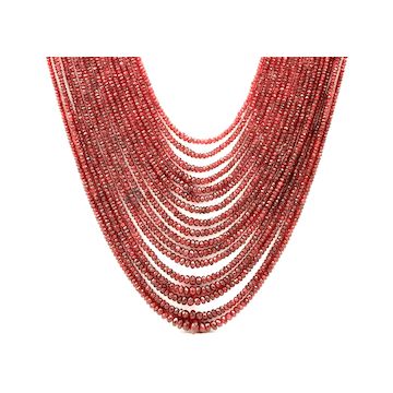 2.50 to 9.50 mm - Medium Purple-Red Spinel Faceted Beads - 17 Lines - 1412.50 carats - SPNFB1010