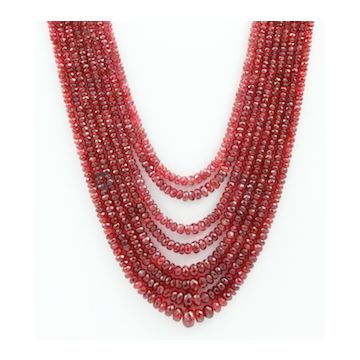 2.50 to 9.00 mm - Medium Purple-Red Spinel Faceted Beads - 8 Lines - 574.65 carats - SPNFB1012