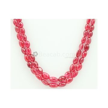 5.00 to 10.00 mm - Medium Purple-Red Spinel Tumbled Beads - 2 Lines - 176.05 carats - SPNTUB1002