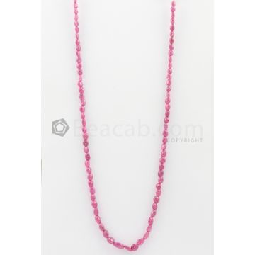 1 Lines - 4 x 5 mm to 4.90 x 9.50 mm Medium Pink Color Pink Sapphire Tumbled Gemstone Beads - 84.05 carats (PnSTuB1046)
