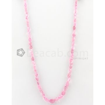 1 Lines - 4 x 5.90 mm to 7 x 10 mm Light Pink Color Pink Sapphire Tumbled Gemstone Beads - 108 carats (PnSTuB1048)