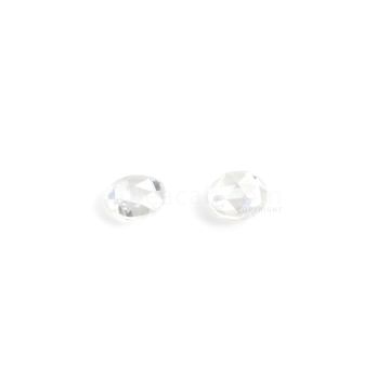 1.36 ct. Round (G-SI2) White Rose Cut Diamond - 5.5 x 2.2 mm & 5.4 x 2.6 mm (WDRC1131)