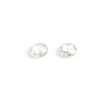 1.38 ct. Round (H-VS1) White Rose Cut Diamond - 5.8 x 2.1 & 5.9 x 2.1 mm (WDRC1124)