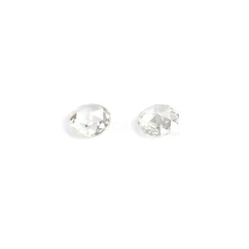 1.24 ct. Round (H-VVS2) White Rose Cut Diamond - 5.7 X 2 mm & 5.9 x 1.9 mm (WDRC1125)